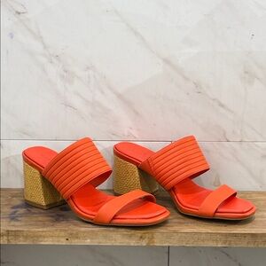 CASLON Orange Block Heels